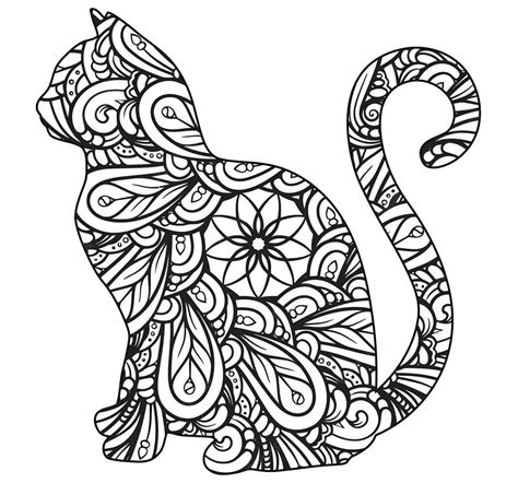 Mandala Cat Coloring Pages Mandalas World