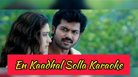 En Kaadhal Solla Karaoke Lyrics Paiyaa Yuvan Shankar Raja Hd 1080p Youtube