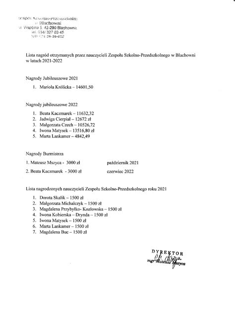 Ponad 84 tys zł na nagrody dla nauczycieli w ZSP w Blachowni