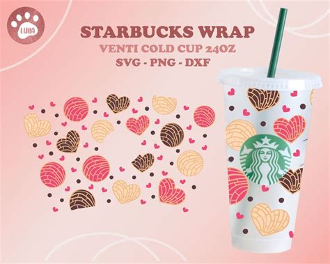 Concha Cold Cup Svg Cup Wrap Pan Dulce Cafecito Y Chisme Etsy Cold