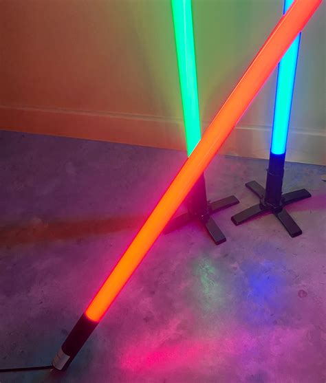 Neon Led Tube Light In 8 Colours Including Stand And Wall Clips