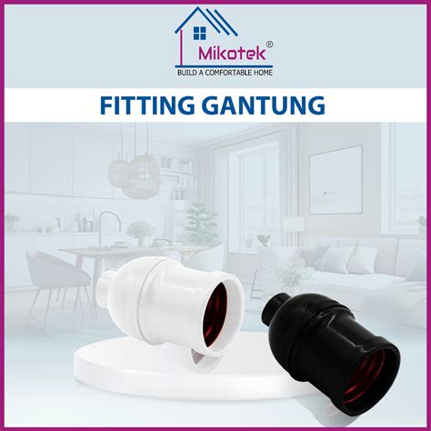 Jual Fitting Gantung Mikotek Fitting Lampu Gantung E27 Tipe MT 7236