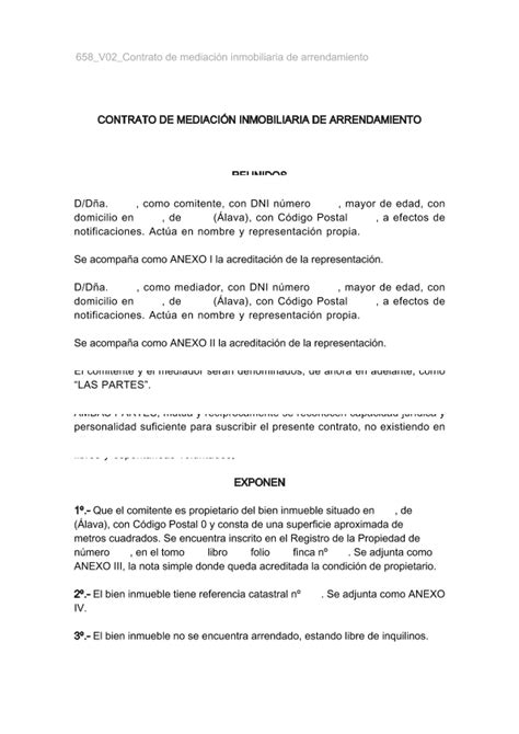 Introducir Imagen Modelo De Contrato De Mediaci N Inmobiliaria