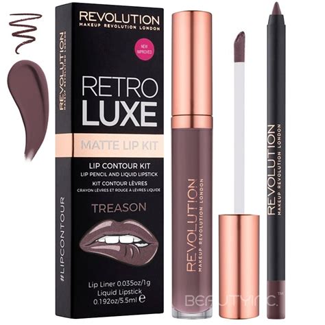 Makeup Revolution Retro Luxe Matte Lip Kit Treason Beautyincgr