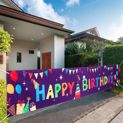 Buy Vudeco Happy Birthday Yard Sign Happy Birthday Yard Banner Colorful