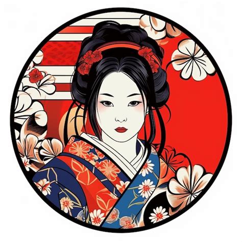 Premium Ai Image Anime Kimono Girl Vector Design For T Shirt Clipping