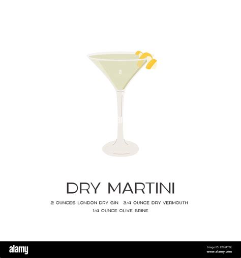 Gin martini lemon twist Stock Vector Images - Alamy