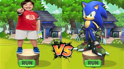 Tag With Ryan Vs Sonic Dash Kaji Ryan Vs Sonic Dash Boscage Maze