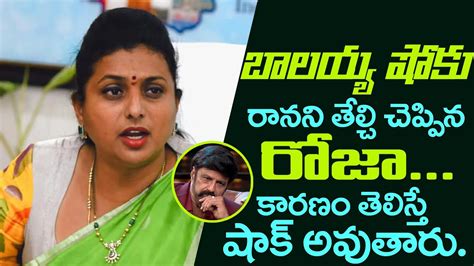 Roja Shocking Comments On Balayya Unstoppable