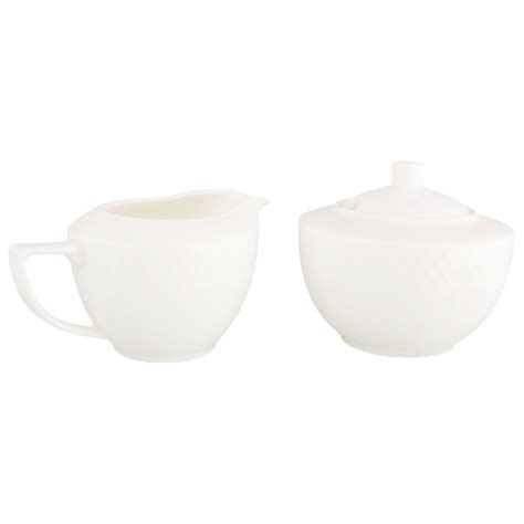 Buy Wilmax India Porcelain Sugar Bowl And Creamer 11oz 340ml White