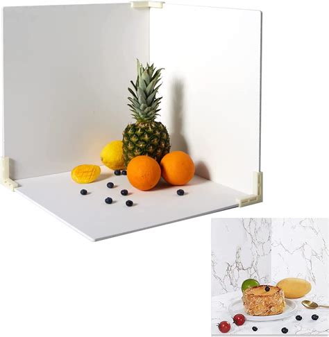 Buy BEIYANG Food Photography Backdrops 24x24 inch Marble Photo Backdrop Boards 3PCS White ...