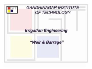 Weir Barrage Ppt