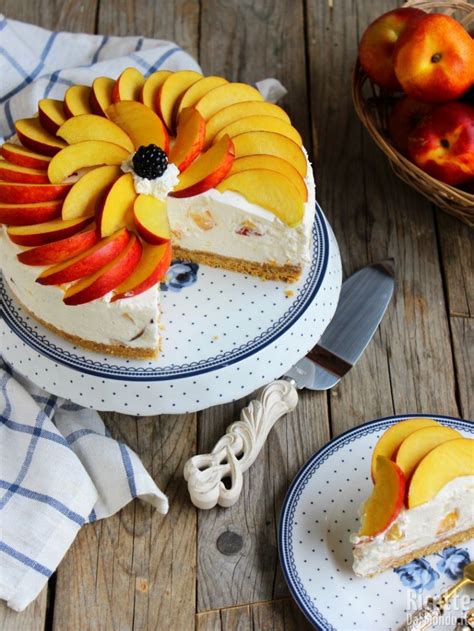 Cheesecake Alle Pesche E Yogurt Greco Torta Fredda