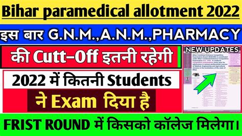 Bihar Paramedical First Round Seats Allotment Letter 2022llbiharpmpmm