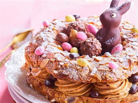 Nid de Pâques en Paris Brest Gâteau de pâques facile Patisserie de