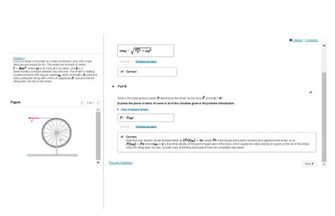 Mastering Physics Ch Hw Pulling A String Adds Energy To A Wheel