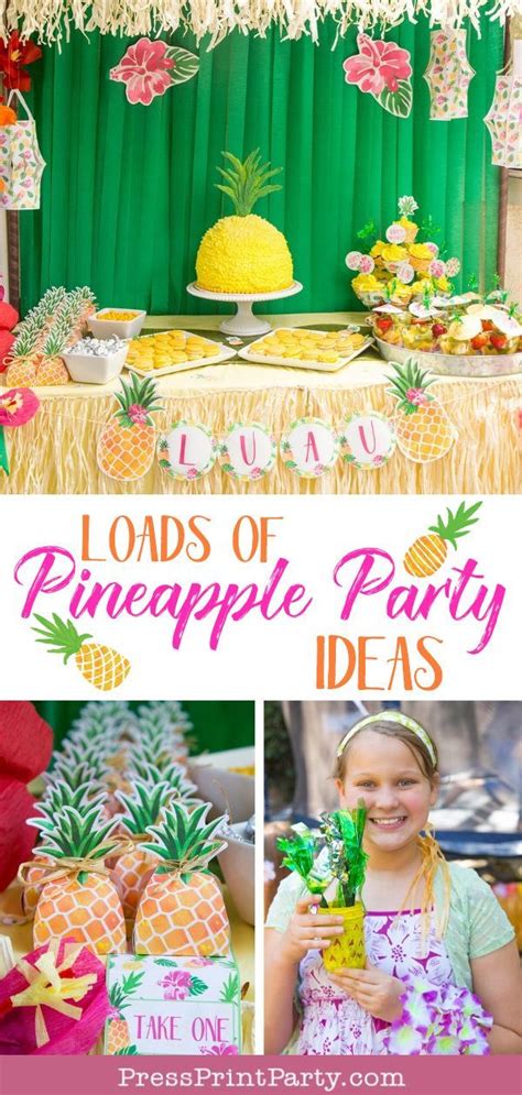 Fun Pineapple Party Decorations And Ideas Birthday Press Print Party