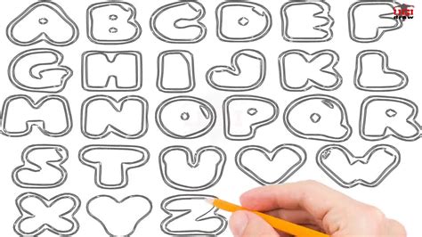 How To Draw The Alphabet In Bubble Letters