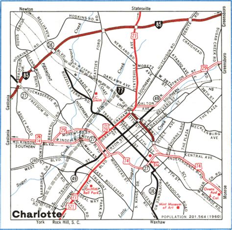 Maps of Charlotte, North Carolina