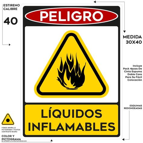 Se Alamiento Letrero Se Aletica Liquidos Inflamables X Meses Sin