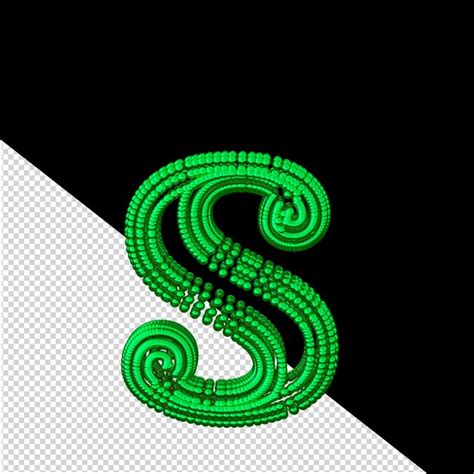 Symbole Vert Compos De Sph Res Lettre S Psd Premium