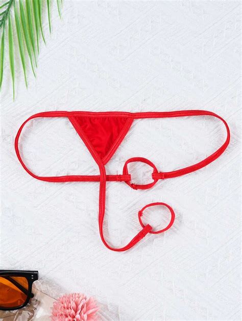 Hommes Sexy Lastique Bretelles O Ring T Back Mini Tanga Bikini Slip Jockstrap Sous V Tements