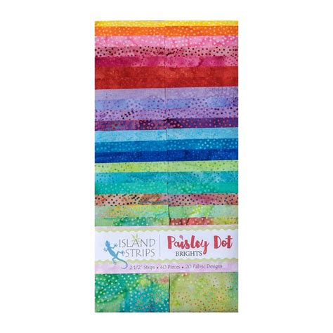 Paisley Dot Brights 2½ Strip Set Quilt Kits Quilt Stores Batik Fabric