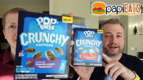 NEW Pop Tarts Crunchy Poppers Strawberry Brownie Crunch Review YouTube