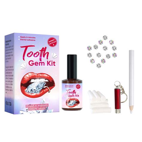 Diy Tooth Gem Kit Fashionable Tooth Jewelry Set With Light Glue Safe And Comfortable Crystal Set