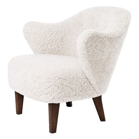 Audo Copenhagen Fauteuil Lounge Ingeborg Peau De Mouton Offwhite