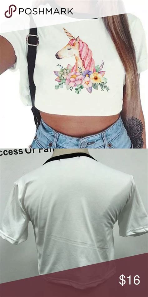 New Beautiful Unicorn Crop Top As Photo New Beautiful Unicorn Crop Top As Photo Tops Crop