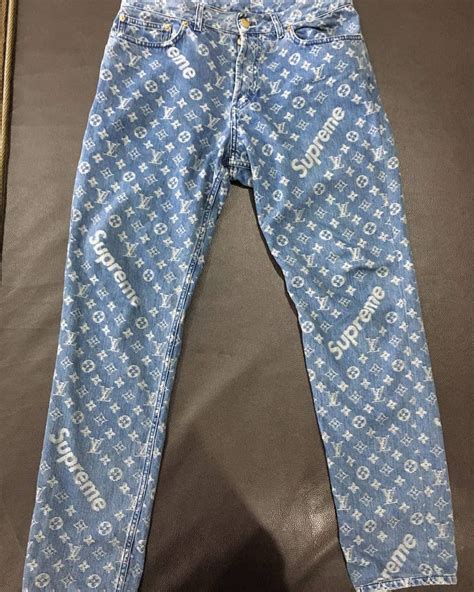 Luckystore On Instagram Lv X Supreme Jeans Size 32 เอว 33 34 ใส่ได้