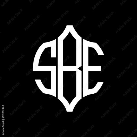 SBE letter logo. SBE best black background vector image. SBE Monogram ...