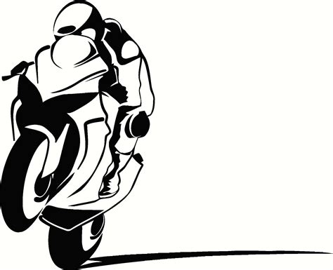 Motorcycle Wheelie Silhouette At Getdrawings Free Download