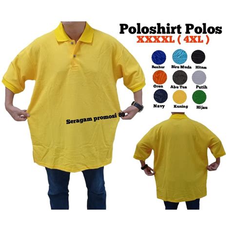 Jual Kaos Kerah Polos Jumbo Pria Xxxxl Poloshirt Polos Big Size