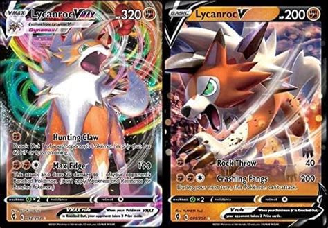 Pokemon Lycanroc V Vmax Evolving Skies Ultra Rare Lot 091 203