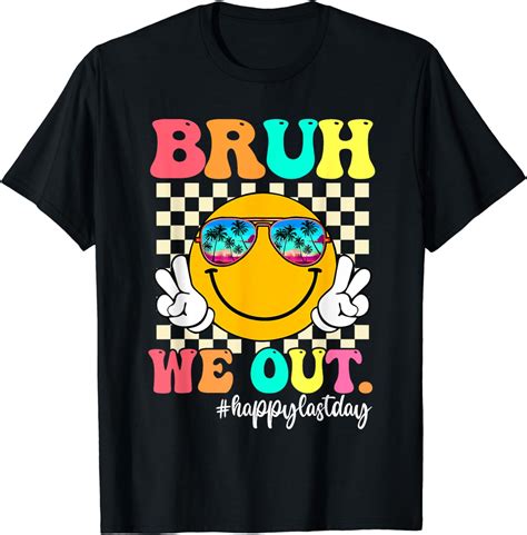 Bruh We Out Teachers Summer Retro Last Day Of School Teacher T Shirt