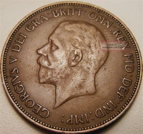 1935 Great Britain Penny Xf Km 838 Bronze Usa George V