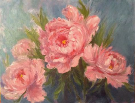 Trois Pivoines Tableau La Peinture L Huile Peintures Par Les