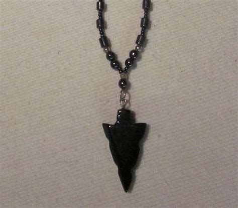 Native American Spear Tribal Black Arrowhead Necklace By Fivendime 16