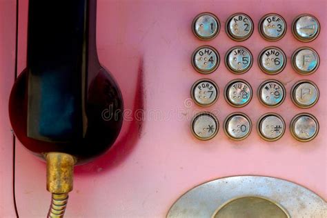 Old Telephone Buttons Metal Public Telephone Stock Image Image Of