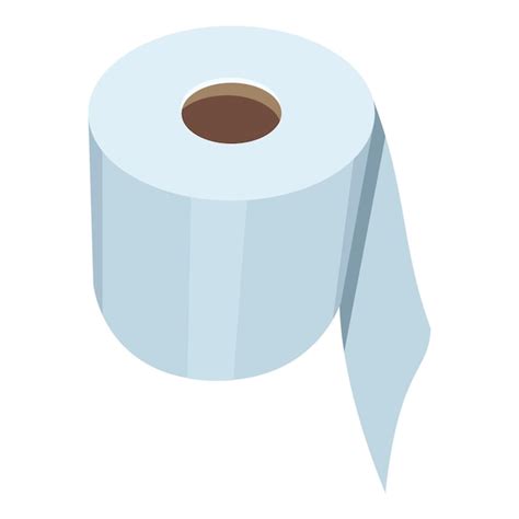 Icono de papel higiénico vectorial sobre fondo blanco Vector Premium