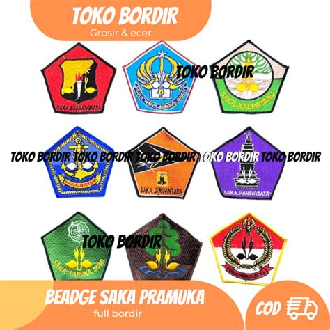 Jual Bed Logo Saka Pramuka Bordir Saka Bhayangkara Wirakartika