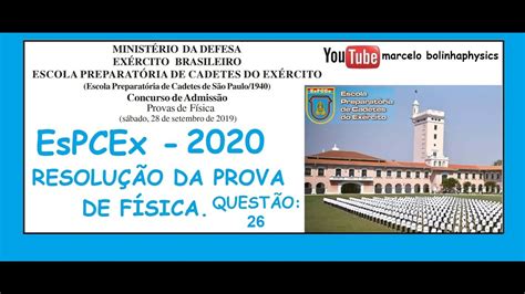 Resolu O Da Prova De F Sica Espcex Quest O Youtube