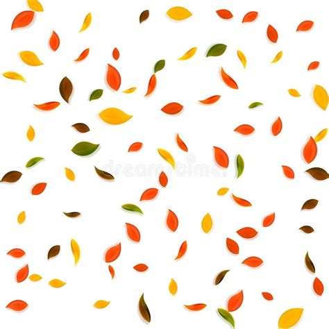 Falling Autumn Leaves Red Yellow Stock Vector Illustration Of