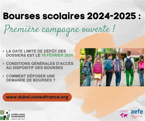 Bourses Scolaires Aefe Premi Re Campagne Ouverte Lycee