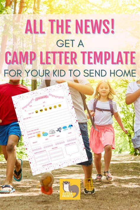 Kids Summer Camp Letter Template Camp Letters Summer Fun For Kids