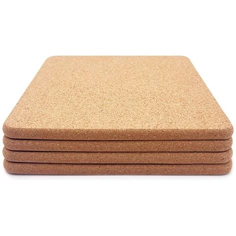 High Density Thick Square Cork Pad Cork Coaster Cork Pad For Hot Dishes