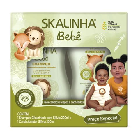 Kit Skalinha Beb Shampoo Glicerinado E Condicionador S Lvia