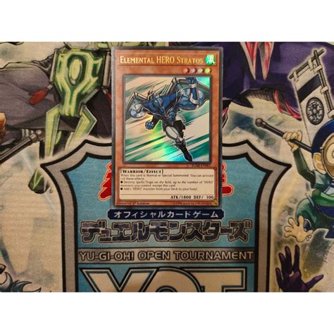 Thẻ bài Yugioh chính hãng Elemental HERO Stratos BLHR EN061 Ultra